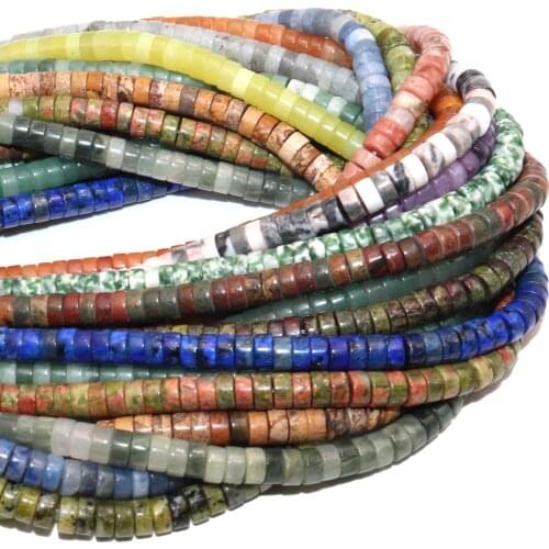 Natural Lapis Lazuli Agates JadesAmazonite Stone Spacer Loose Beads For Jewelry Making Charm Diy Bracelets Necklace Accessories