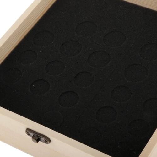 30 Bottle Wooden Essential Oils Storage Box 30 Slot for 5-15ml Essential Oils