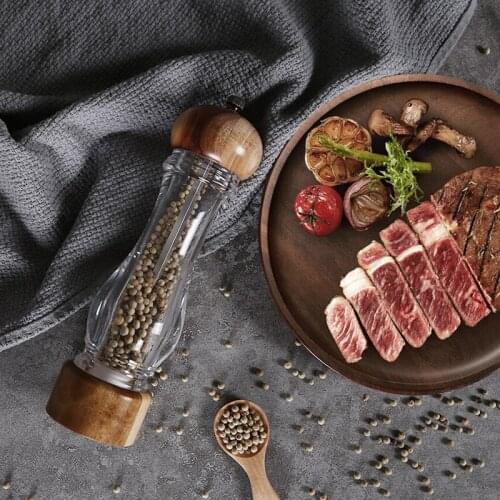 Home Acylics Pepper Grinders , Salt & Nuts Grinder Spice Seasoning Glass for Restaurant Table Spice Bottle