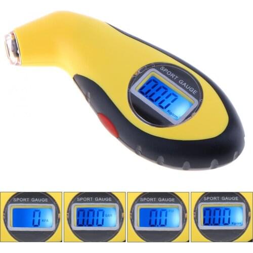 GL-0812 ABS Portable Precision Electronic Digital Tire Gauge with Night Vision and Emergency Lighting for Car Tire