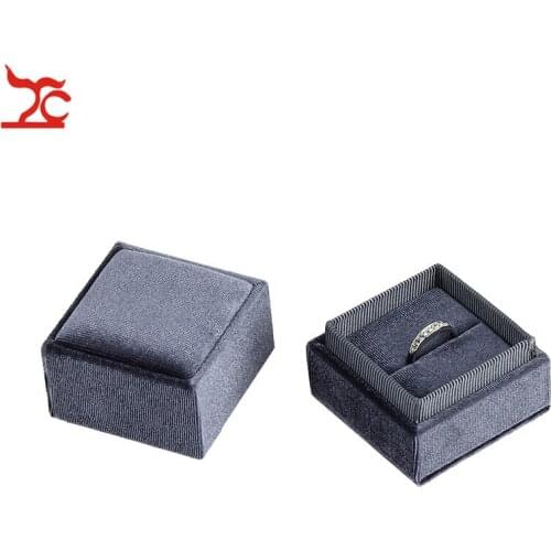 Quality Square Jewelry Gift Box Cute Weeding Ring Earring Storage Organizer Case Colorful Corduroy Birthday Jewelry Package Box