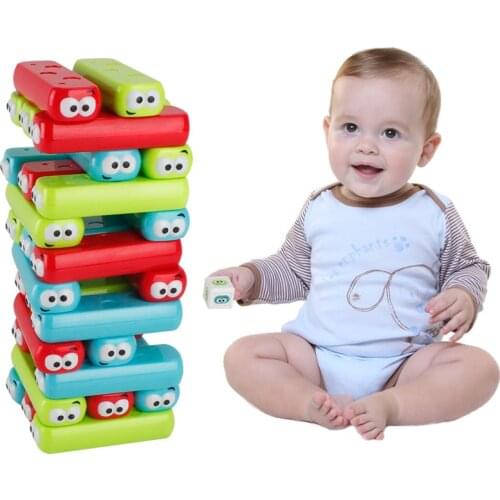 Building Blocks Toys Action Figure Jenga Classic Game Mini Plastic Stack-up Pumping Kids Domino Educational Game Kids Gift