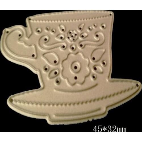 Creative Coffee Cup Shape Metal Cutting Dies Stencils for DIY Scrapbooking Paper Greeting Cards Craft Cutters 4.5*3.2cm