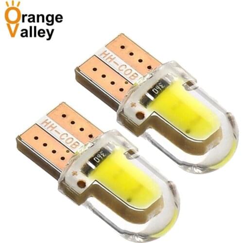 500Pcs T10 W5W LED car interior light Silica gel 4 COB marker lamp 168 194 501 Side Wedge parking bulb auto for lada DC 12V