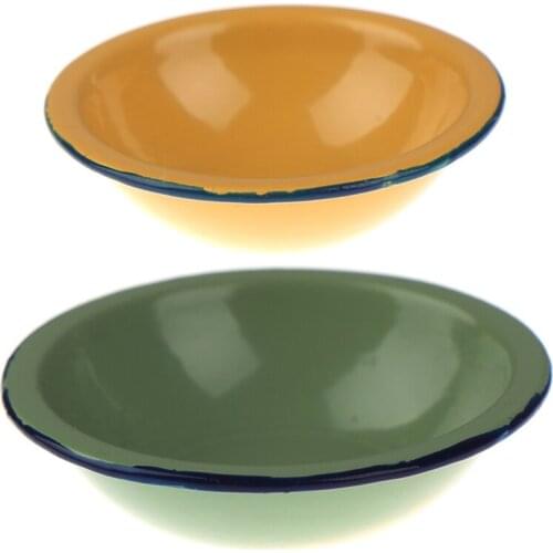 1/12 Dollhouse Miniature Accessories Mini Vintage Soup Pot Bowl Plate Simulation Model Furniture Toys For Doll House Decoration