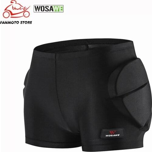 WOSAWE Motorcycle Hip Protector Motocross Shorts Moto Armor Pants Skiing Skating Riding Racing Protective Hip Padded Protection