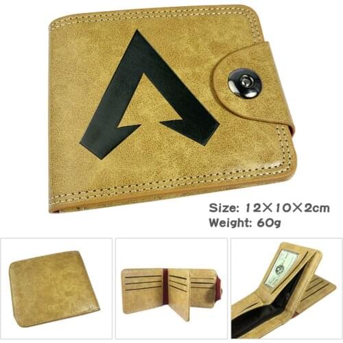 Casual Hidden Discount PU Wallet Game Apex legends Bifold Mens Leather Coin Photo Credit Cards Holder Note Compartment Purses
