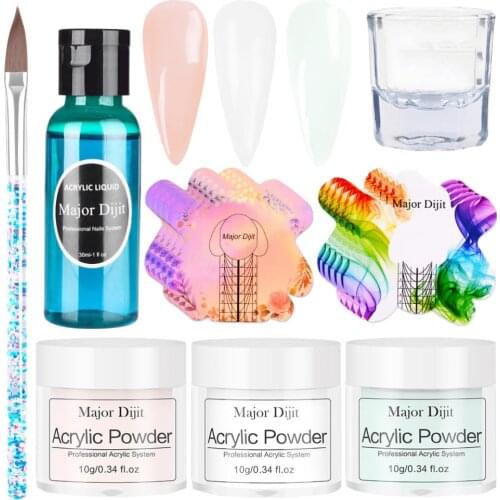 16pcs/Set Acrylic Liquid And Powder Set For Nail Crystal Carved Nail Extensions Professional Nail Art Crystal Powder Kit