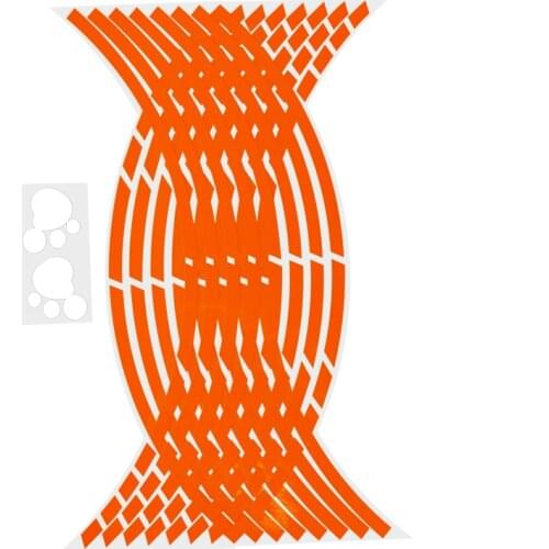 16 Strips Wheel Sticker Reflective Rim Stripe Tape Bike Motorcycle 16 17 18 Inch Stickers Accessory 6 Colors Rim Stripe Stickers