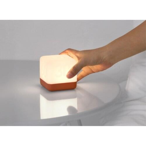 Flip Timing Night Light Creative Rubiks Cube with Sleeping Light USB Charging Bedroom LED Energy-saving Small Table Lamp