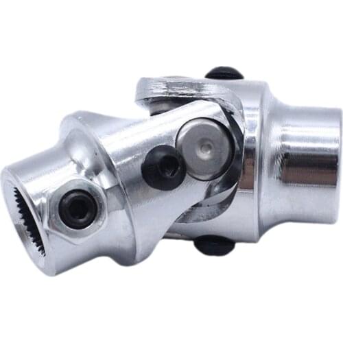 Chrome CoatedSingle Steering Shaft Universal U Joint 3/4"-36 Spline 3/4" DD Replace Automotive Car 1x