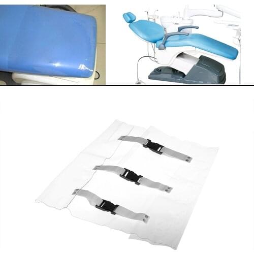 Plastic Clear Dental Chair Mat Cushion Foot Pad Dental Seat Unit Dustproof Cover Protector With Elastic Bands Clinic Supply