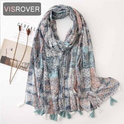 Flower Printing Beach Scarf Luxury Brand Viscose Big Scarf abstract Print Hijab Hair Womens Scarfs Fashionable Spring Scarves