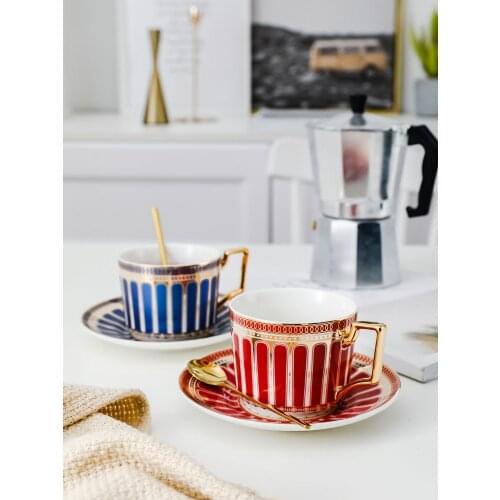Roman small exquisite ceramic bone china coffee cup single person high-grade modern luxury light luxury European luxury suit