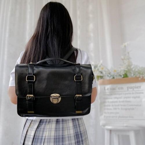 Japan Style Lolita JK Backpack Girly Girl Students School Artificial Leather Messenger Bags Briefcase Bookbags