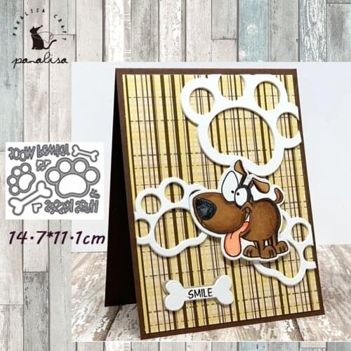 Panalisacraft Dog Paw print Metal Cutting Dies Stencils for DIY Scrapbooking/photo album Decorative Embossing DIY Paper Cards