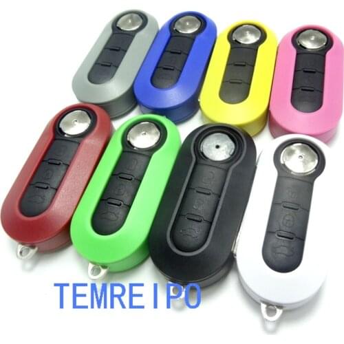 5pcs/lot 3 Buttons Flip folding Remote Key Case Shell Cover For FIAT 500 Panda Punto Bravo Car Alarm Keyless SIP22 blade