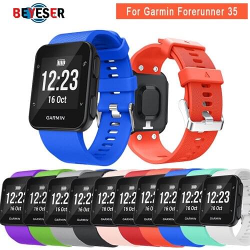 BEYESER Replacement Wristband Watch band Wrist strap Silicagel Soft Band Strap For Garmin Forerunner 35 Smartwatch Bracelet New