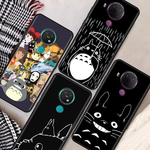 Studio Ghibli Totoro Black Phone Case for Nokia 5.4 7.2 3.4 5.3 2.3 3.2 8.3 5G 2.4 2.2 4.2 1.3 1.4 C20 G20 X20 Cover Coque