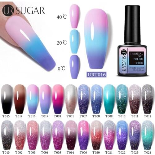 UR SUGAR Shiny Sequins Effect Color Change Gel Thermal Nail Varnishes All For Manicure Nails Art UV Semi Permanent Gellak