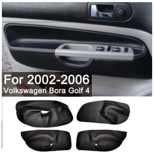Protective Interior Door Panel Armrest Microfibre Leather Cover For Volkswagen Bora Golf 4 1999 2000 2001 2002 2003 2004 2005
