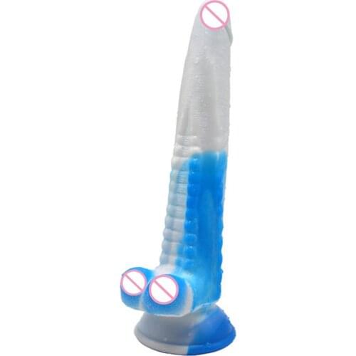 10.35 inch Silicone Dildo Fake Dragon Dong Realistic Animal Penis With Suction Cup Sex Toys Massage For Women Color Dick Toy