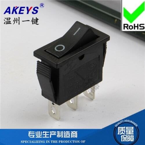10pcs KCD3-102 Black rocker Power button Rocker switch Two gear three feet 13.5*31 hair dryer