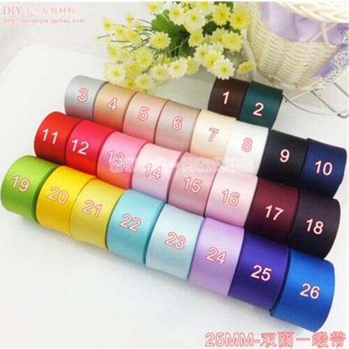 2.5CM*10yards Polyester Cotton Ribbon DIY Bow Hair Accessories Handmade Gift Packing Materials