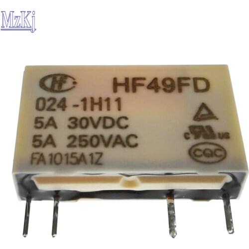 20PCS HF49FD New Original HF49 005-1H11 012-1H11 024-1H11 DIP4 5A/30VDC 5A/250VAC 5V 12V 2V