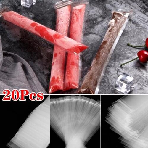 20pcs/Pack Disposable Homemade Ice Cream Bag Ice Cream Stick Ice Bag DIY Homemade Bag Tool Mold Ice Cream Stick Mold