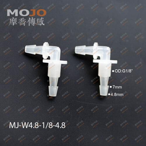 2020 Free shipping MJ-W4.8-G1/8-4.8 (10PCS)PP hose connector mounting connector Elbow nipple connector