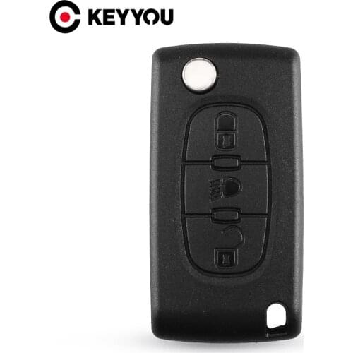 KEYYOU 20x HU83 CE0523 3 Buttons Remote Key Shell Case Fob For Citroen C2 C3 C4 C5 C6 XSARA Car Key Cover Case