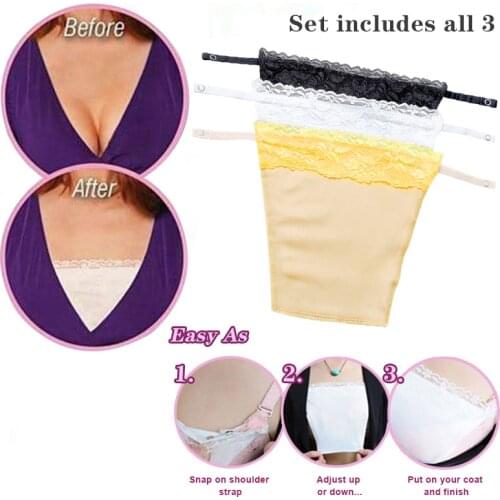 3pcs Anti Peep Invisible Bra Small Lace Breathable Women Underwear Breast Coverage NOV99