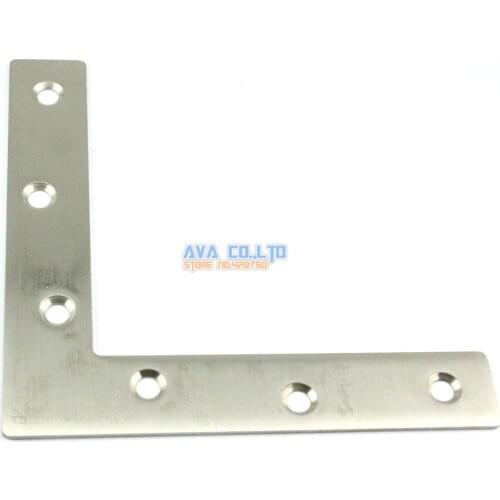 4 Pieces 120*120mm Stainless Steel L Shape Flat Corner Brace Bracket