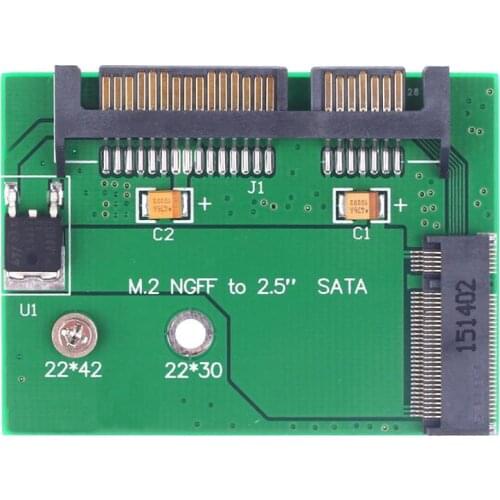 NGFF M.2 to SATA 22Pin 2.5inch HDD Converter Adapter Small Board for Half Size NGFF SSD