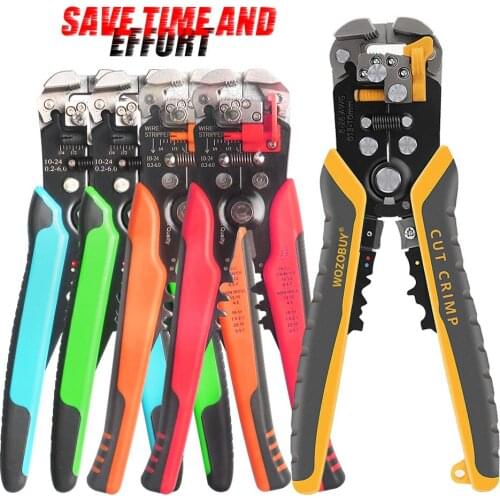 WOZOBUY 3 in 1 Automatic Self Adjusting Wire Stripper/ Cutter/ Crimper For Cable Cutting, Crimping Tool from 8 AWG to 30 AWG