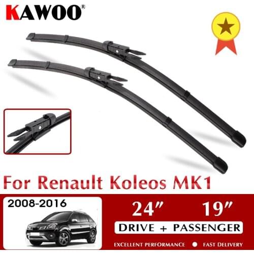 Car Wiper Front Car Wiper Blade Blades For Renault Koleos MK1 2008-2016 Windshield Windscreen Window 24"+19" LHD RHD