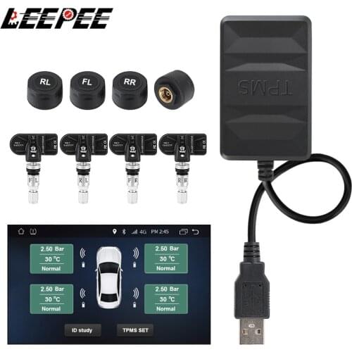 Wireless TPMS Receiver For Android Player Car Tire Pressure Monitoring System Auto Tyre Diagnose Kit Interior External Sensors
