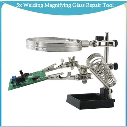 BEST-268Z 5x Welding Magnifying Glass Hand Soldering Repair Tool Desktop Magnifier for Electronic Inspection phone repair