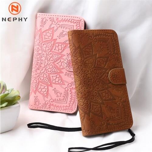 Flip Leather 3D Embossed Book Case For Samsung S8 S9 S10 E S20 Plus Note 9 10 20 Ultra A6 A7 A8 A9 2018 J3 J5 J7 2016 2017 Cover
