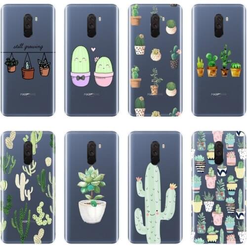 Back Cover For Xiaomi Redmi S2 6A 5 Plus 4A Cactus Silicone Soft Phone Case For Pocophone F1 Xiaomi Note 4 4X 5 5A 6 Pro Prime