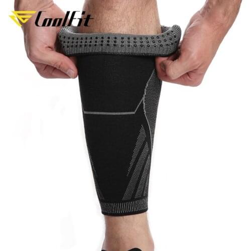CoolFit 1PCS Calf Compression Leg Sleeves Socks Shin Splint Support Relief For Running Jogging Marathon Hiking Soccer Unisex