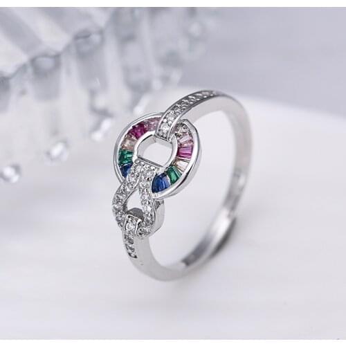 Funmode Trendy Female Finger Ring Wedding Ring For Women AAA Cubic Zircon Ring Wholesale FR49