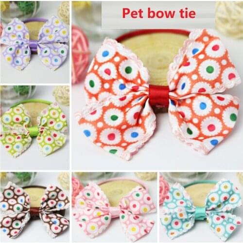 Multicolor pet bow tie dog bow tie color dot cat bow tie cat collar dog accessories dog bow tie pet supplies