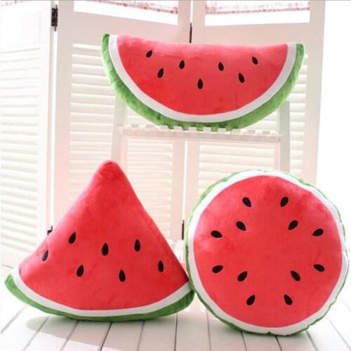 Simulation Watermelon Soft Fill Shape Diverse Plush Toy Watermelon Pillow Creative Cool Fruit Realistic Summer Childrens Gift