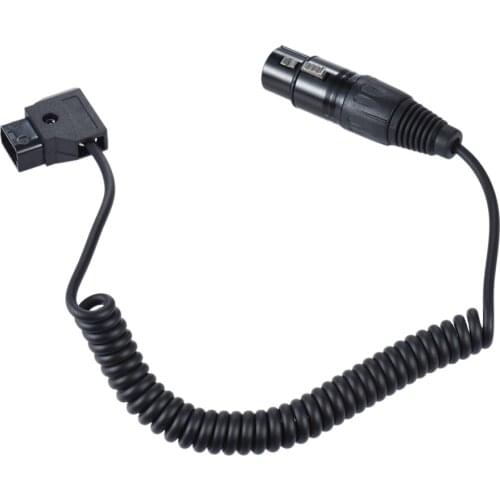 Andoer D-Tap Male to XLR 4-Pin Female Adapter Power Supply Cable for V-mount Battery Plate Camcorder Monitor Power Supply Cable