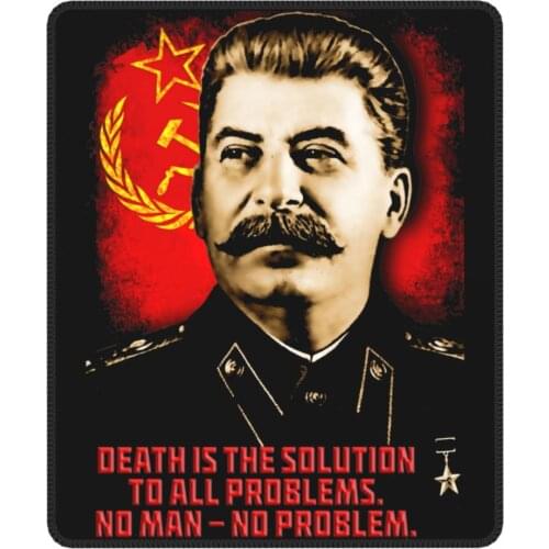 Allied Nations Joseph Stalin Crazy Mouse Pad USSR Communist Russia Lockedge Desk Mat Pads Rubber PC Table Decoration Cover