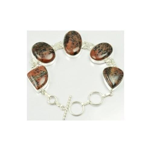 Honey Dendrite Opal Bracelet Silver overlay Copper , 22.5 cm, B2149