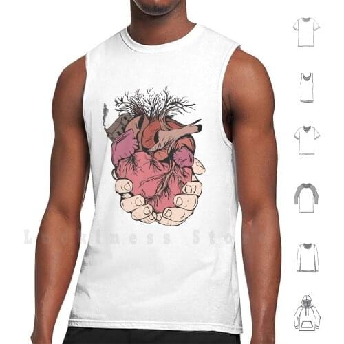 My Creepy Little Heart Tank Tops Vest 100% Cotton Heart Creepy Love Young Love Giving Relationship Woods Organ Creative