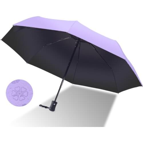 New Magic Umbrella Water Flowers Umbrella Vinyl Anti-UV Creative Three Fold Umbrella Princess Umbrella Ladies Sun Umbrella